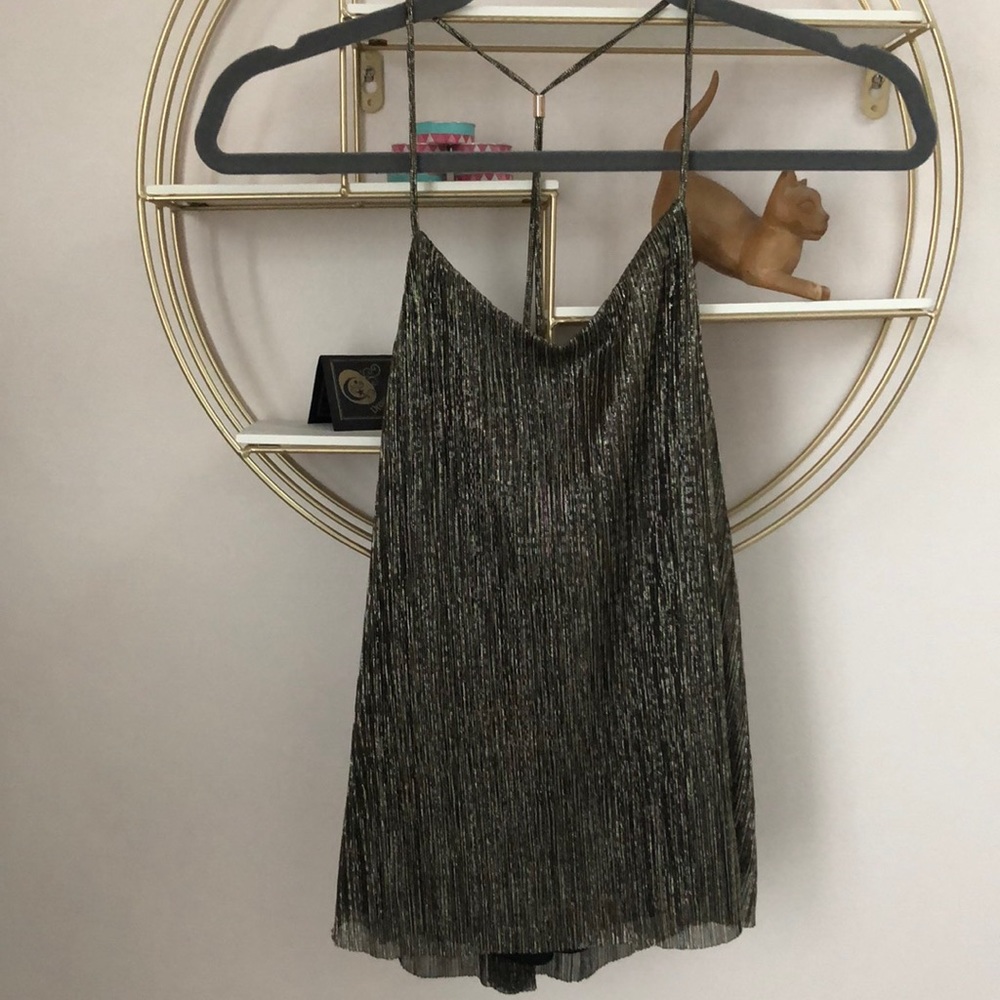 Slinky black and metallic tank